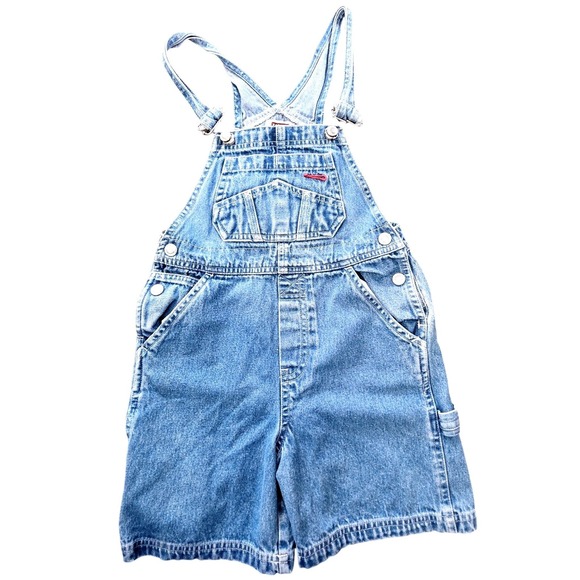 Faded Glory Other - Faded Glory Kids Boys Denim Shortall Overalls Size 5 Blue Cotton Y2K Vintage